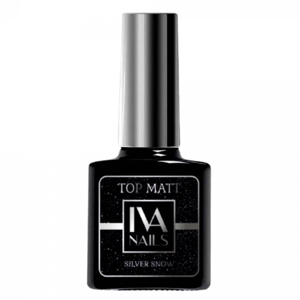 Iva nails, Top matt silver snow 8ml